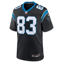 Men's Carolina Panthers David Moore Number 83 Nike Black Game Jersey