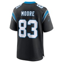 Men's Carolina Panthers David Moore Number 83 Nike Black Game Jersey