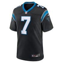 Men's Carolina Panthers Jadeveon Clowney Number 7 Nike Black Game Jersey