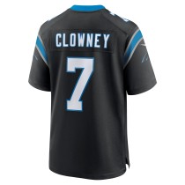 Men's Carolina Panthers Jadeveon Clowney Number 7 Nike Black Game Jersey