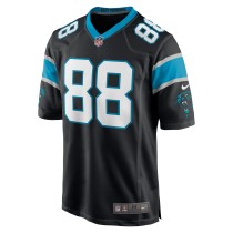 Men's Carolina Panthers Terrace Marshall Jr. Number 88 Nike Black 2021 NFL Draft Pick Player Game Jersey