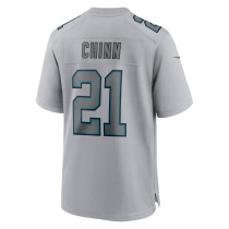 Men's Carolina Panthers Jeremy Chinn Number 21 Nike Gray Atmosphere Fashion Game Jersey