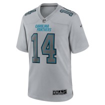 Men's Carolina Panthers Sam Darnold Number 14 Nike Gray Atmosphere Fashion Game Jersey