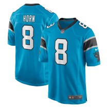 Men's Carolina Panthers Jaycee Horn Number 8 Nike Blue Game Jersey