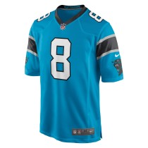 Men's Carolina Panthers Jaycee Horn Number 8 Nike Blue Game Jersey