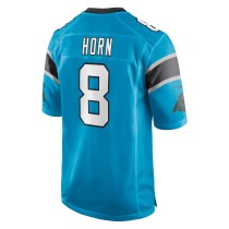 Men's Carolina Panthers Jaycee Horn Number 8 Nike Blue Game Jersey