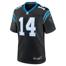 Men's Carolina Panthers Andy Dalton Number 14 Nike Black Team Game Jersey