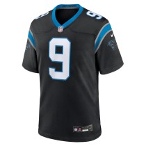 Men's Carolina Panthers Bryce Young Number 9 Nike Black Team Game Jersey