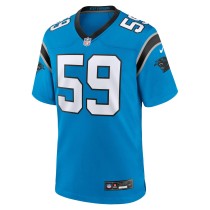 Men's Carolina Panthers Luke Kuechly Number 59 Nike Blue Retired Player Game Jersey