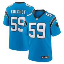 Men's Carolina Panthers Luke Kuechly Number 59 Nike Blue Retired Player Game Jersey