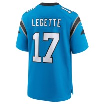 Men's Carolina Panthers Xavier Legette Number 17 Nike Blue Alternate Game Jersey