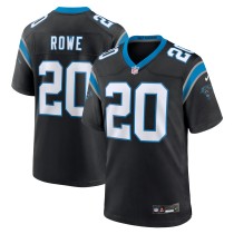 Men's Carolina Panthers Eric Rowe Number 20 Nike Black Team Game Jersey