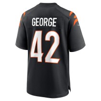 Men's Cincinnati Bengals Allan George Number 42 Nike Black Game Player Jersey