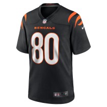 Men's Cincinnati Bengals Andrei Iosivas Number 80 Nike Black Team Game Jersey