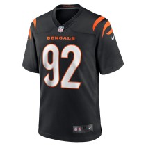 Men's Cincinnati Bengals B.J. Hill Number 92 Nike Black Game Jersey