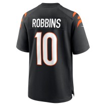 Men's Cincinnati Bengals Brad Robbins Number 10 Nike Black Team Game Jersey