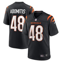 Men's Cincinnati Bengals Cal Adomitis Number 48 Nike Black Game Player Jersey