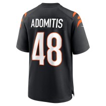 Men's Cincinnati Bengals Cal Adomitis Number 48 Nike Black Game Player Jersey