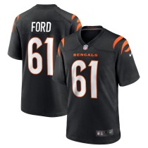 Men's Cincinnati Bengals Cody Ford Number 61 Nike Black Game Jersey