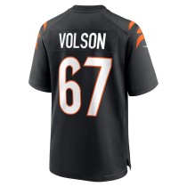 Men's Cincinnati Bengals Cordell Volson Number 67 Nike Black Game Player Jersey