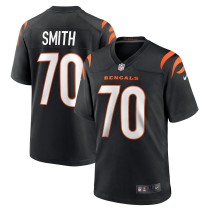 Men's Cincinnati Bengals D'Ante Smith Number 70 Nike Black Game Jersey