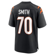 Men's Cincinnati Bengals D'Ante Smith Number 70 Nike Black Game Jersey