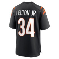 Men's Cincinnati Bengals Demetric Felton Jr. Number 34 Nike Black Team Game Jersey