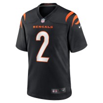 Men's Cincinnati Bengals Evan McPherson Number 2 Nike Black Game Jersey