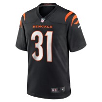 Men's Cincinnati Bengals Ickey Woods Number 31 Nike Black Retired Player Game Jersey