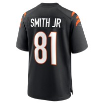 Men's Cincinnati Bengals Irv Smith Jr. Number 81 Nike Black Game Jersey