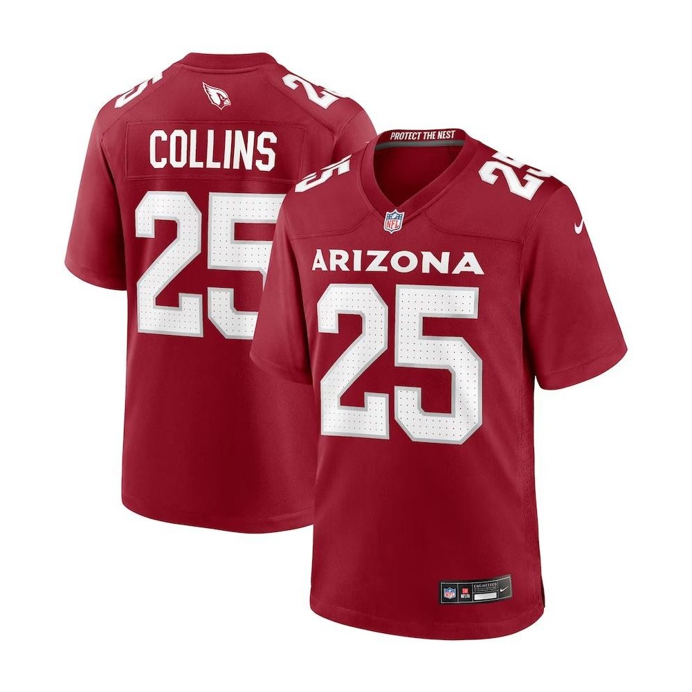 Men's Arizona Cardinals Zaven Collins Number 25 Nike Cardinal Home Game Jersey