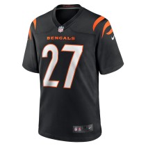 Men's Cincinnati Bengals Jordan Battle Number 27 Nike Black Team Game Jersey