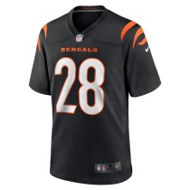 Men's Cincinnati Bengals Josh Newton Number 28 Nike Black Game Jersey