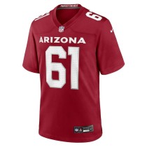 Men's Arizona Cardinals Carter O'Donnell Number 61 Nike Cardinal Team Game Jersey