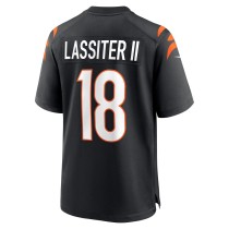 Men's Cincinnati Bengals Kwamie Lassiter II Number 18 Nike Black Game Player Jersey