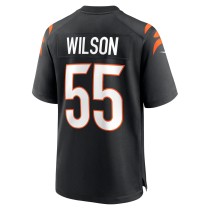 Men's Cincinnati Bengals Logan Wilson Number 55 Nike Black Game Jersey