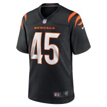 Men's Cincinnati Bengals Maema Njongmeta Number 45 Nike Black Game Jersey