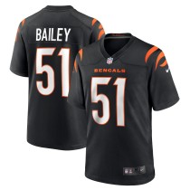 Men's Cincinnati Bengals Markus Bailey Number 51 Nike Black Game Jersey