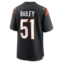 Men's Cincinnati Bengals Markus Bailey Number 51 Nike Black Game Jersey