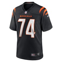 Men's Cincinnati Bengals Max Scharping Number 74 Nike Black Game Player Jersey