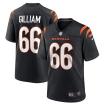 Men's Cincinnati Bengals Nate Gilliam Number 66 Nike Black Game Player Jersey