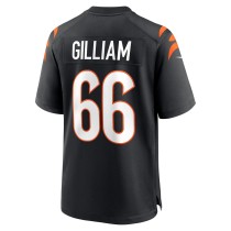 Men's Cincinnati Bengals Nate Gilliam Number 66 Nike Black Game Player Jersey