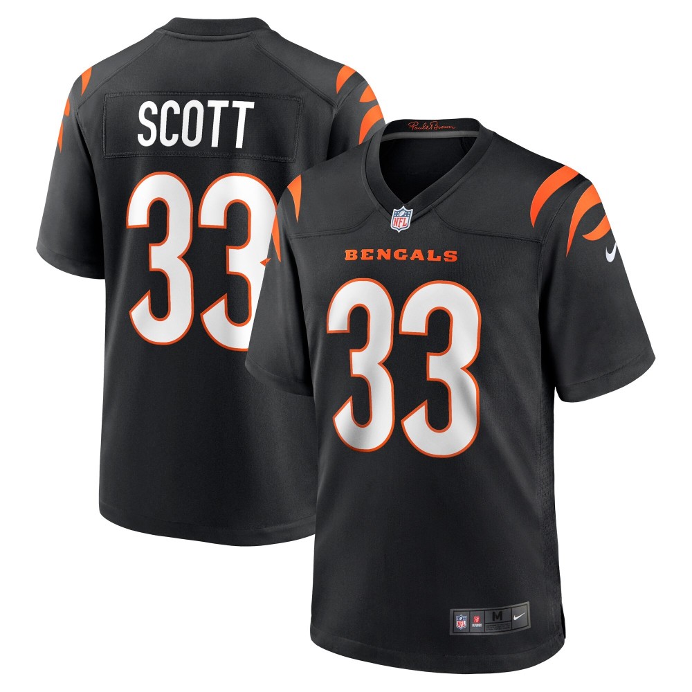 Men's Cincinnati Bengals Nick Scott Number 33 Nike Black Game Player Jersey