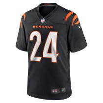 Men's Cincinnati Bengals Sidney Jones Number 24 Nike Black Game Jersey