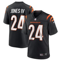 Men's Cincinnati Bengals Sidney Jones Number 24 Nike Black Game Jersey