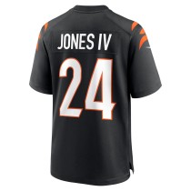 Men's Cincinnati Bengals Sidney Jones Number 24 Nike Black Game Jersey