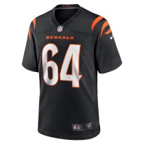 Men's Cincinnati Bengals Ted Karras Number 64 Nike Black Game Player Jersey