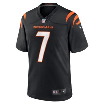 Men's Cincinnati Bengals Will Grier Number 7 Nike Black Team Game Jersey