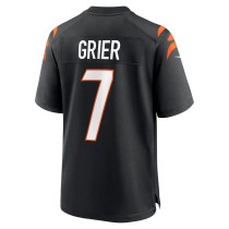 Men's Cincinnati Bengals Will Grier Number 7 Nike Black Team Game Jersey