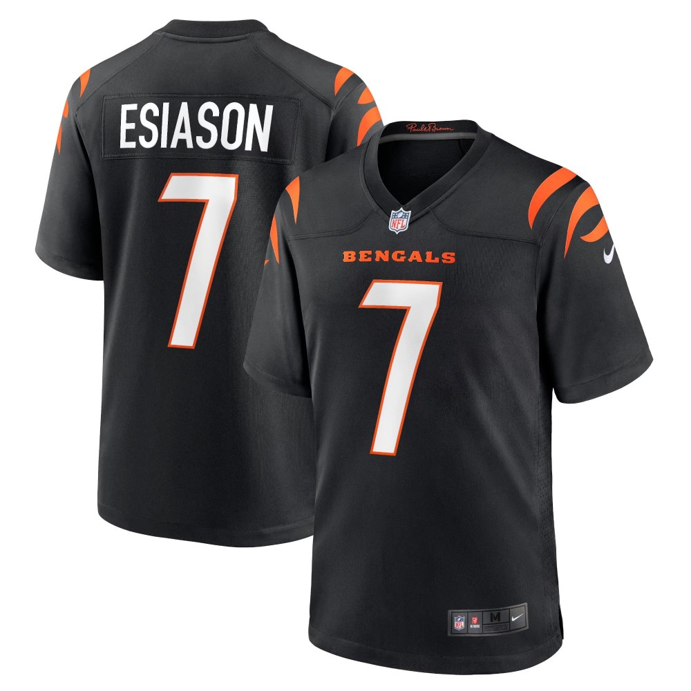 Men's Cincinnati Bengals Boomer Esiason Number 7 Nike Black Retired Player Jersey